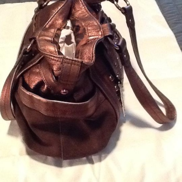 B. Makowsky Leather/Suede Hobo Bag - Picture 3 of 6